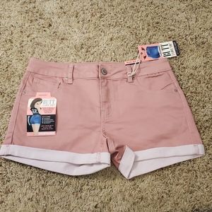 NWT Wax Jean BUTT I Love You  Phsh Up Denim Shorts